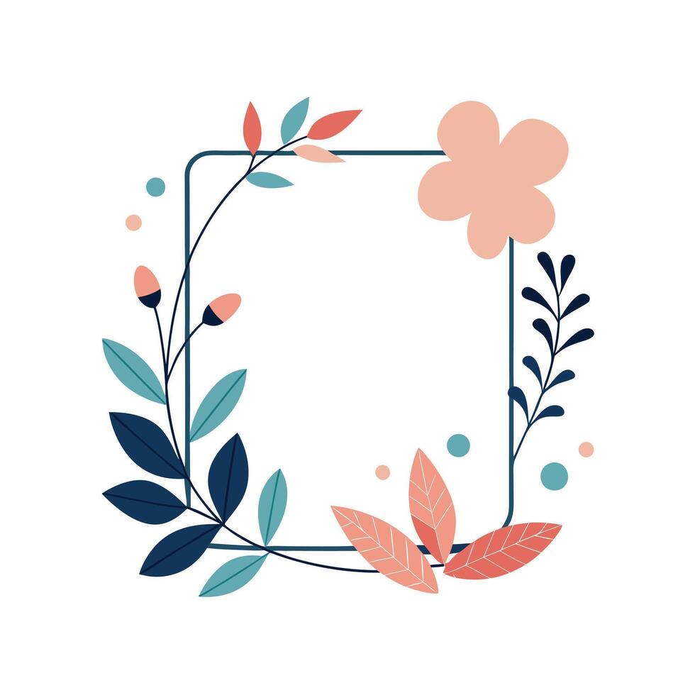 Beautiful Floral Frame Border Illustration vector