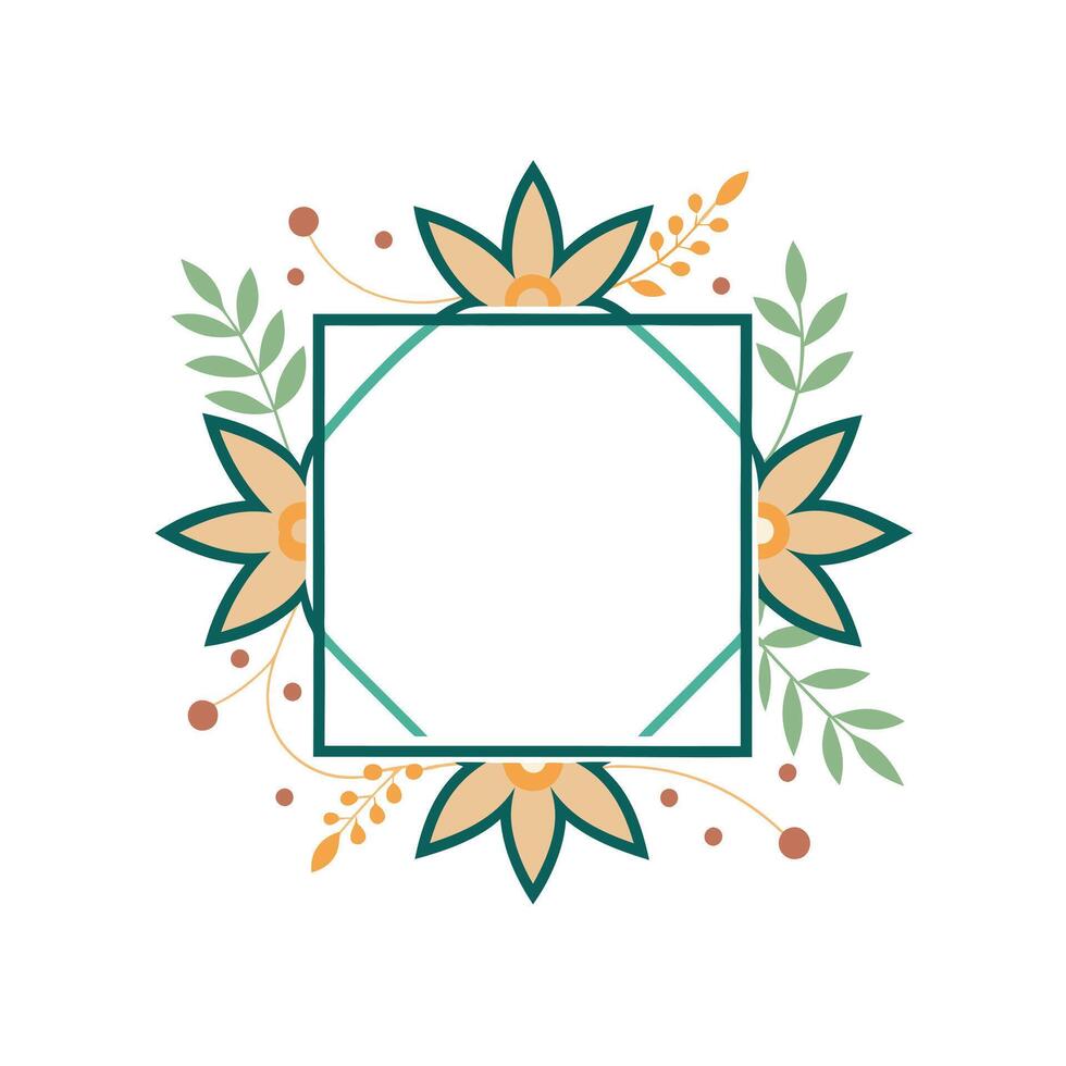 Beautiful Floral Frame Border Illustration vector
