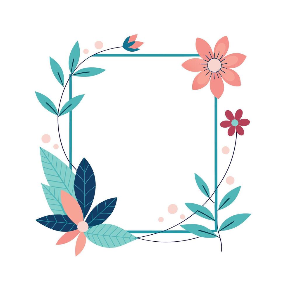 Beautiful Floral Frame Border Illustration vector