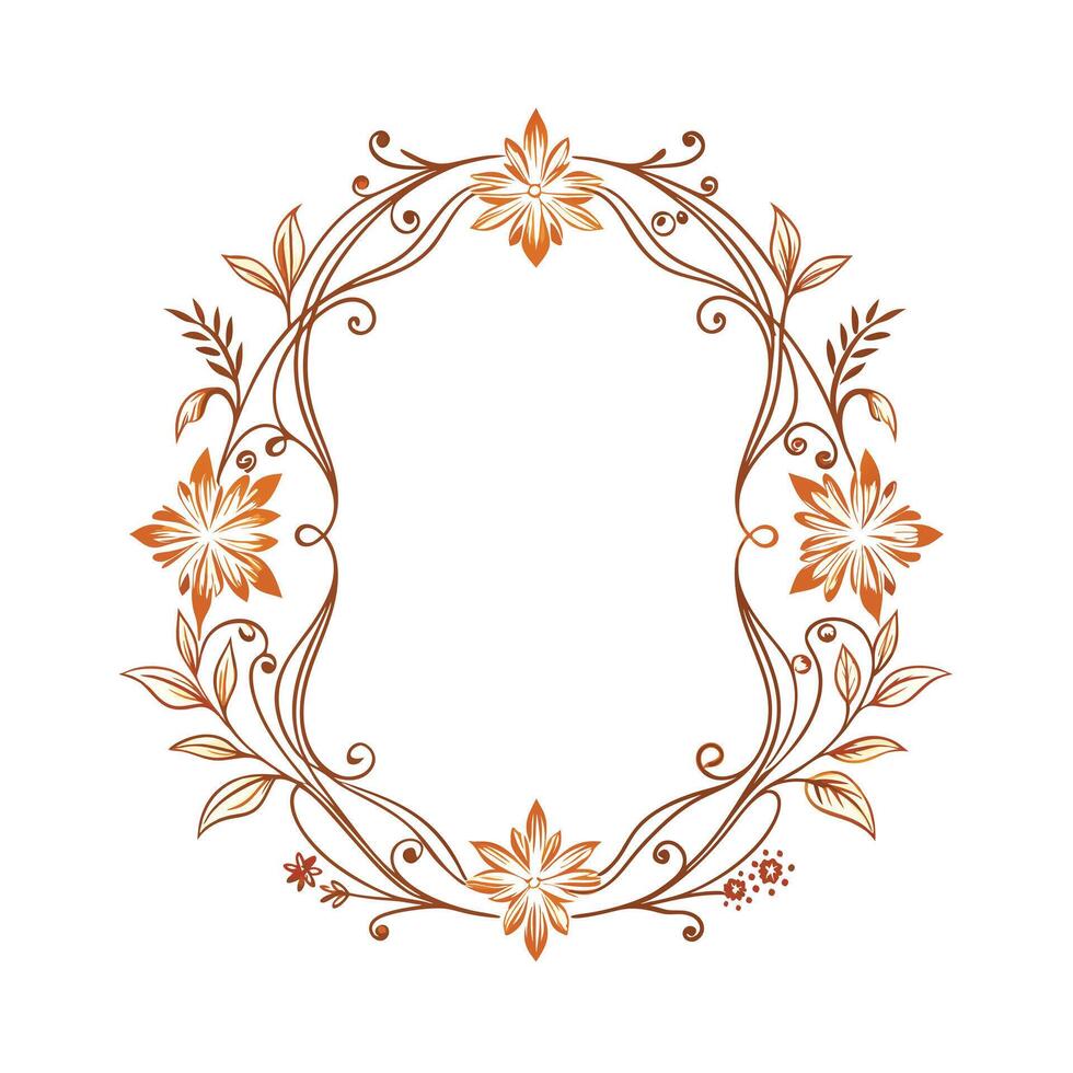 Beautiful Floral Frame Border Illustration vector
