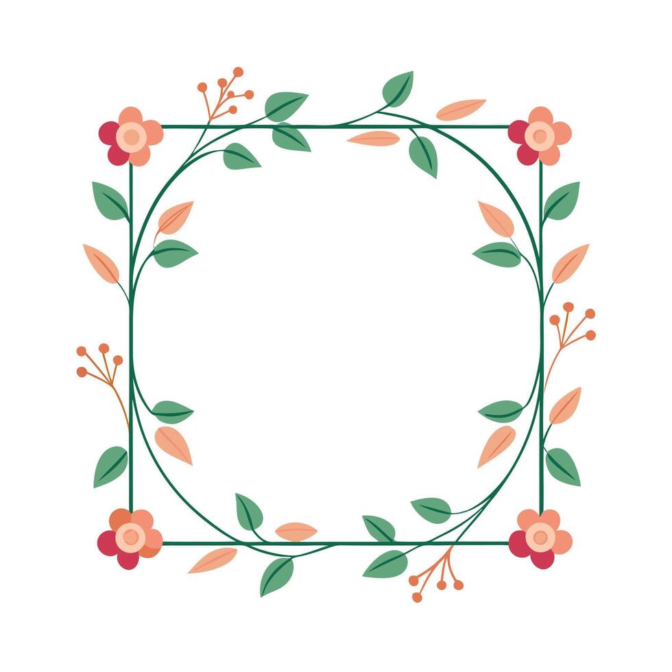 Beautiful Floral Frame Border Illustration vector