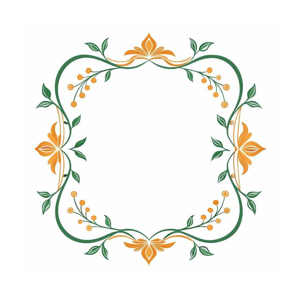 Beautiful Floral Frame Border Illustration vector