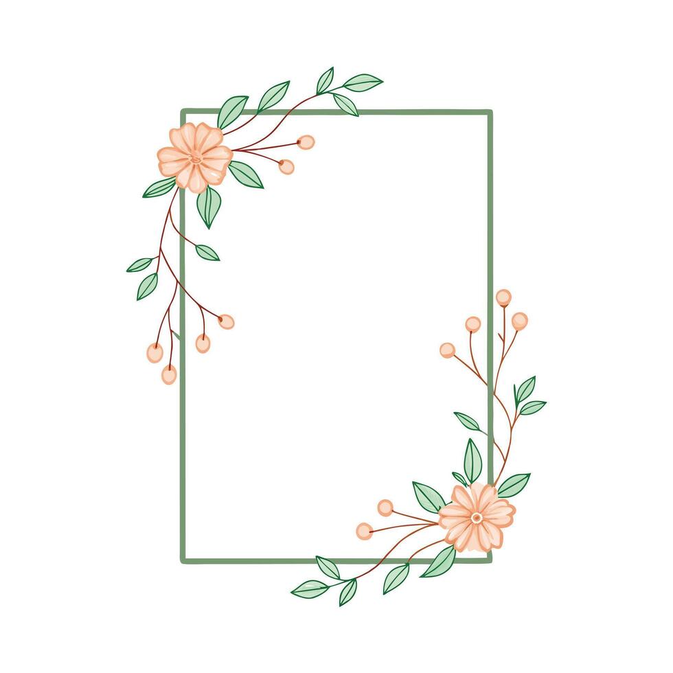 Beautiful Floral Frame Border Illustration vector