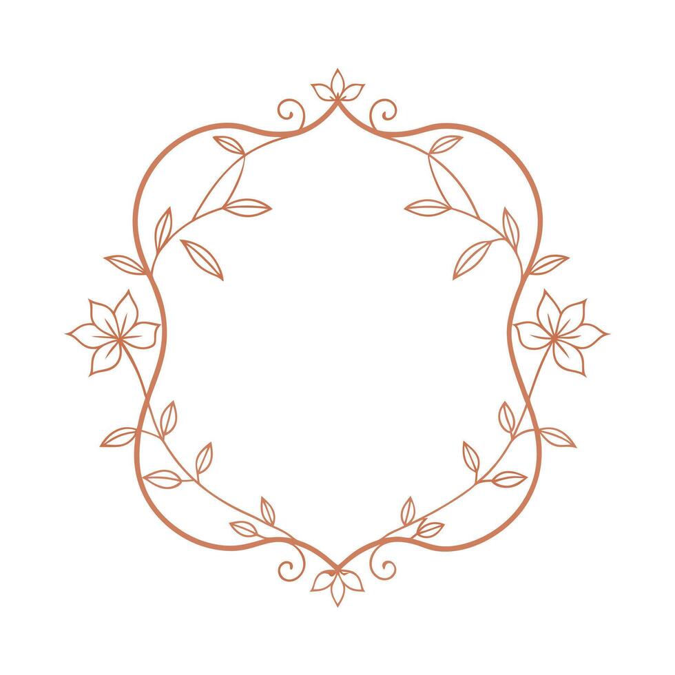 Beautiful Floral Frame Border Illustration vector