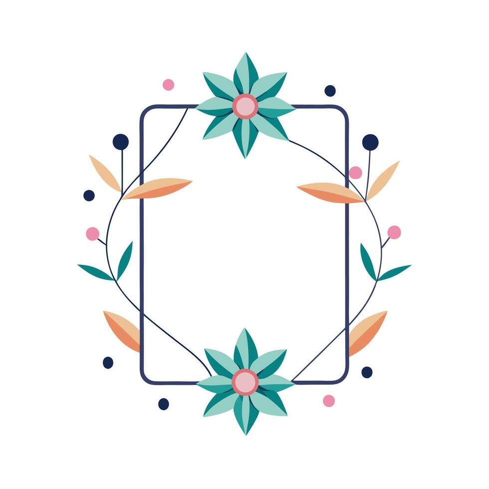 Beautiful Floral Frame Border Illustration vector