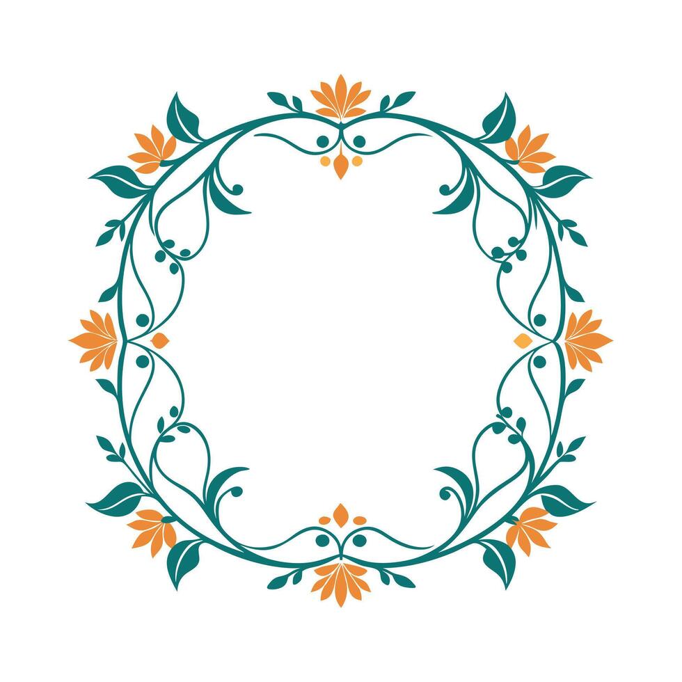 Beautiful Floral Frame Border Illustration vector