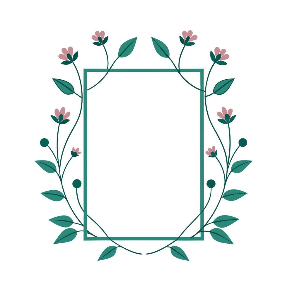 Beautiful Floral Frame Border Illustration vector