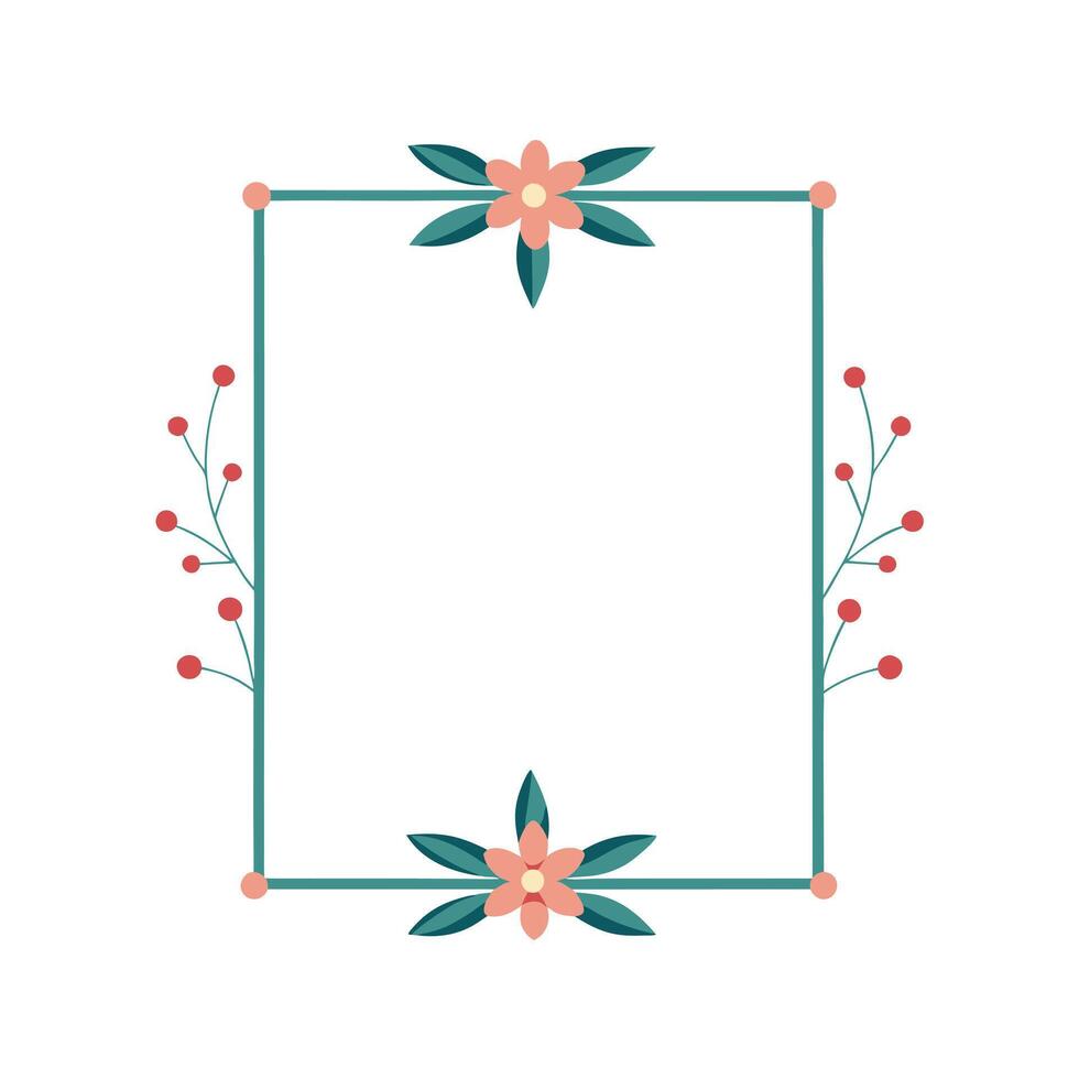 Beautiful Floral Frame Border Illustration vector