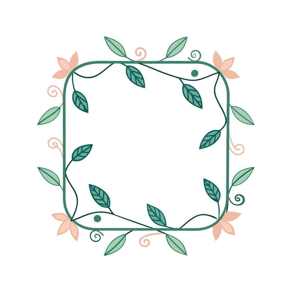 Beautiful Floral Frame Border Illustration vector
