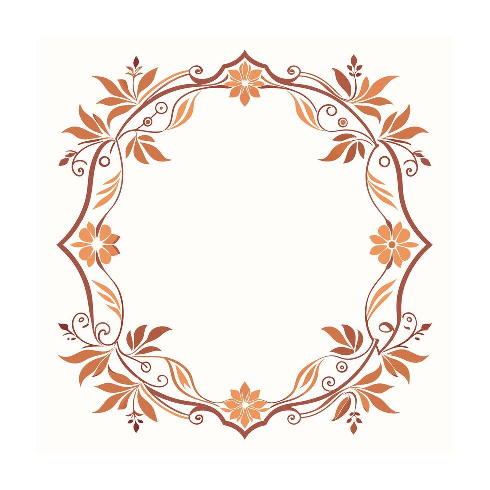 Beautiful Floral Frame Border Illustration vector