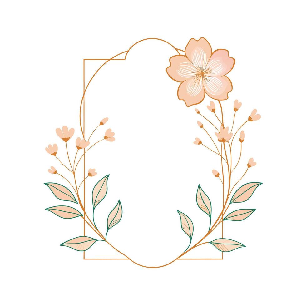 Beautiful Floral Frame Border Illustration vector