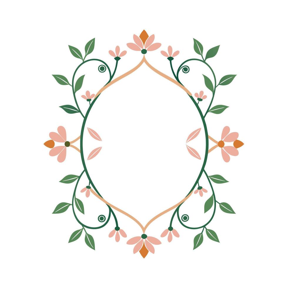 Beautiful Floral Frame Border Illustration vector