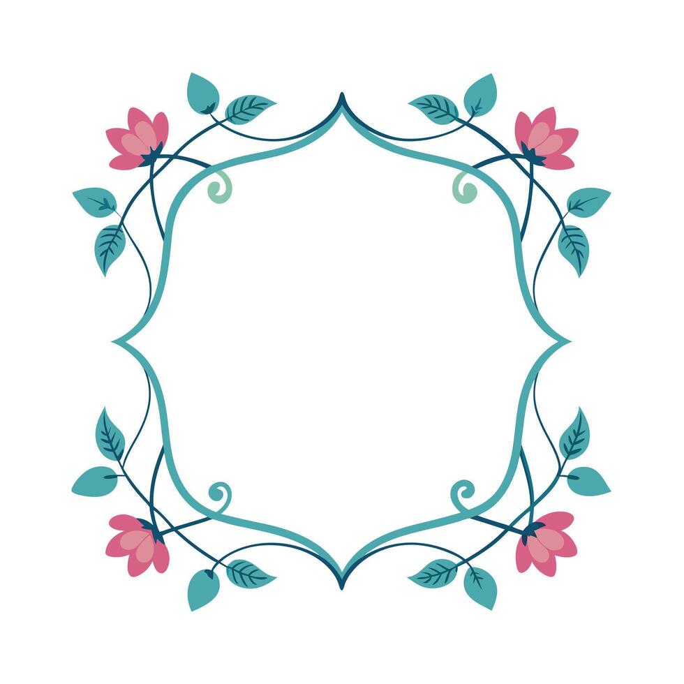 Beautiful Floral Frame Border Illustration vector