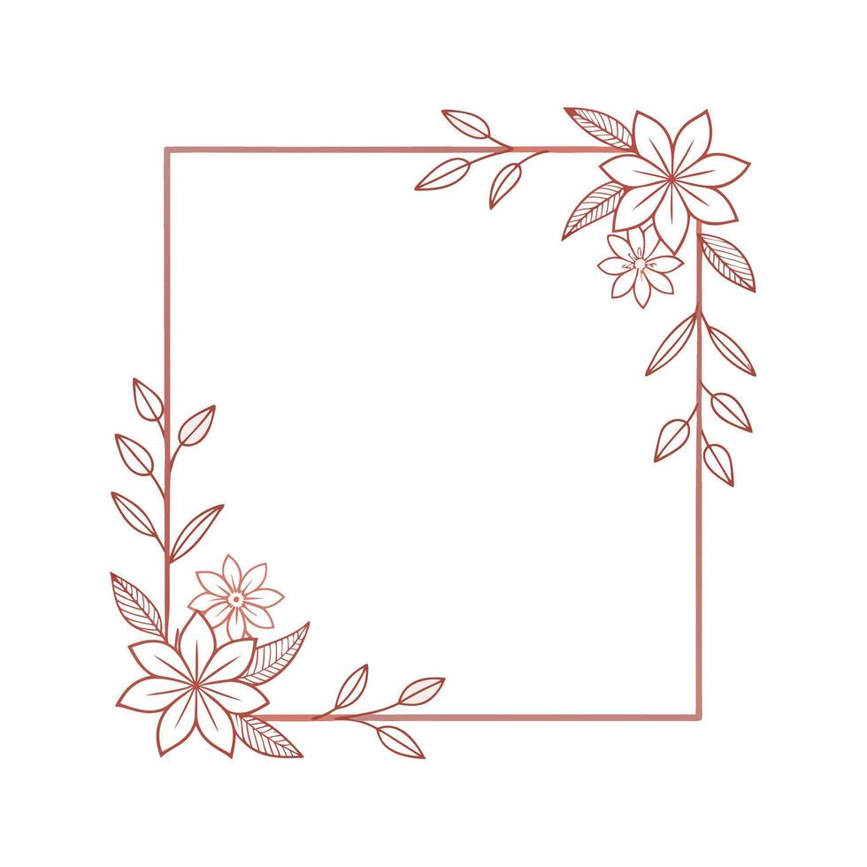 Beautiful Floral Frame Border Illustration vector