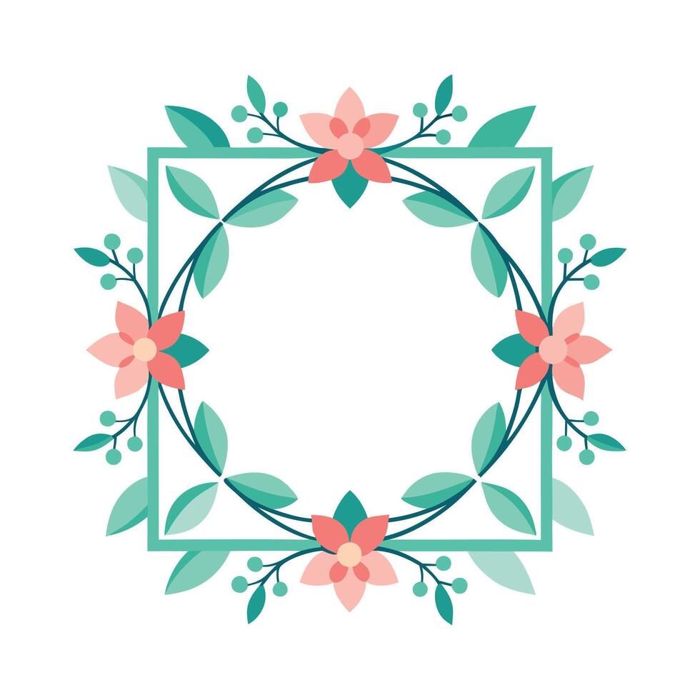 Beautiful Floral Frame Border Illustration vector