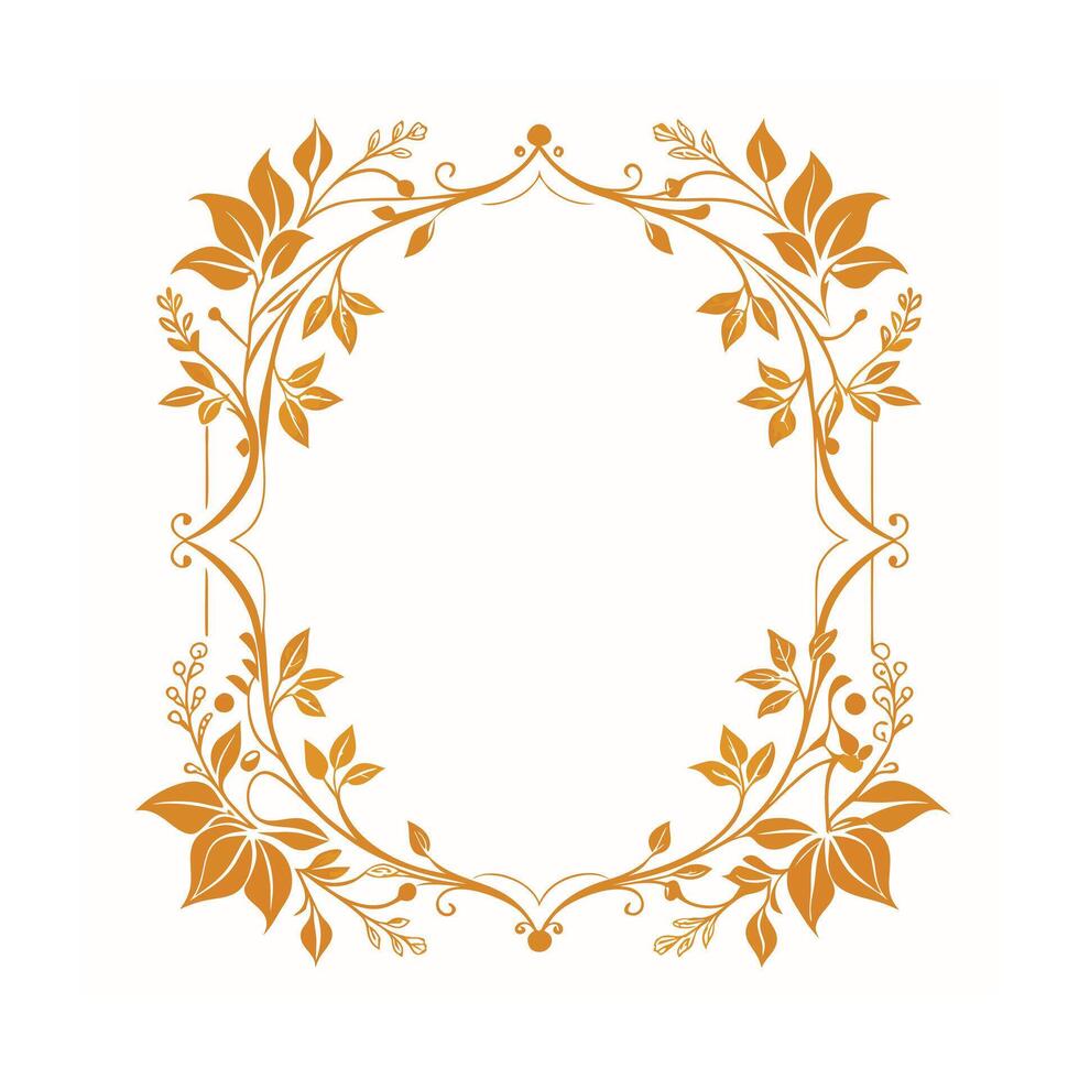 Beautiful Floral Frame Border Illustration vector
