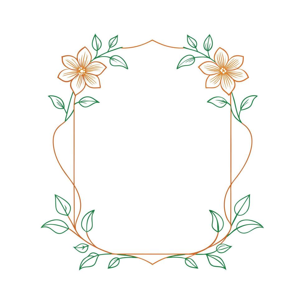Beautiful Floral Frame Border Illustration vector