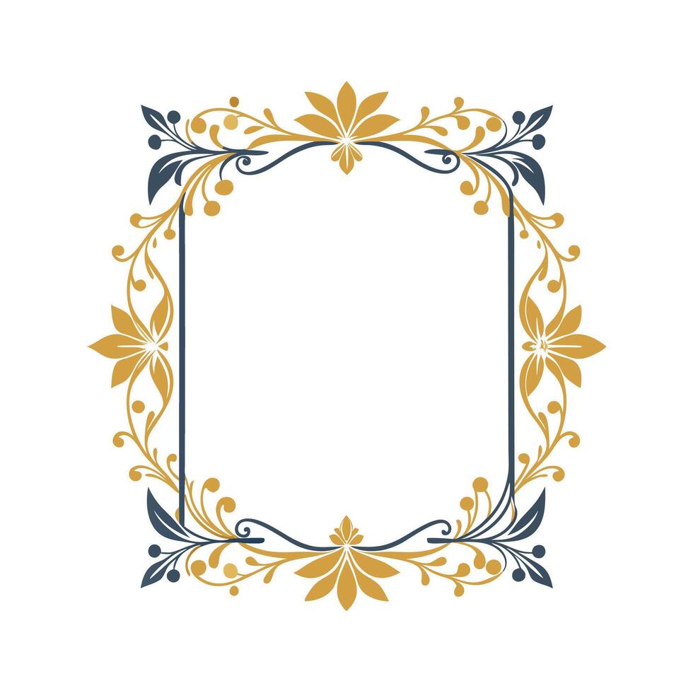 Beautiful Floral Frame Border Illustration vector