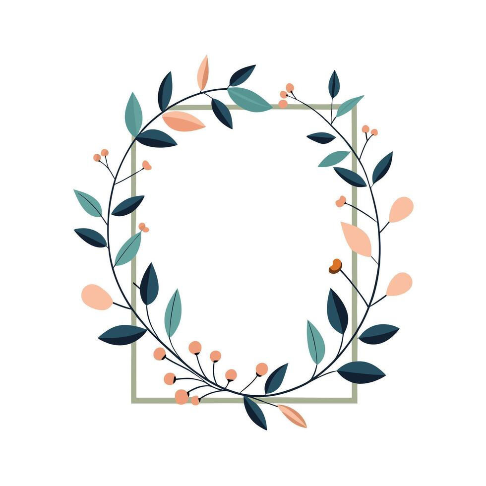 Beautiful Floral Frame Border Illustration vector