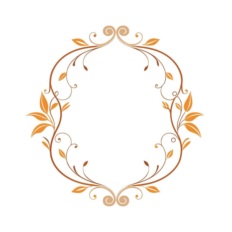 Beautiful Floral Frame Border Illustration vector