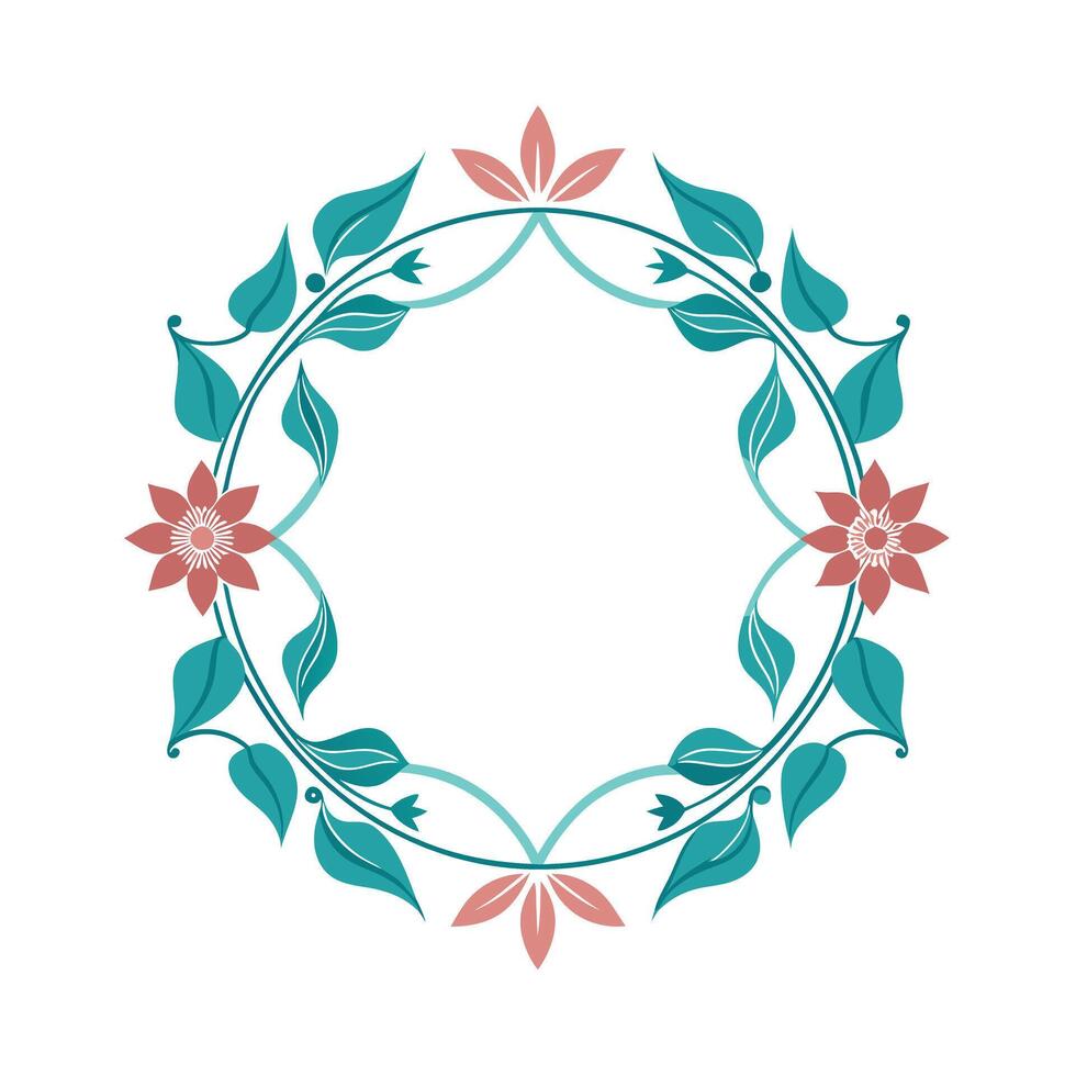 Beautiful Floral Frame Border Illustration vector