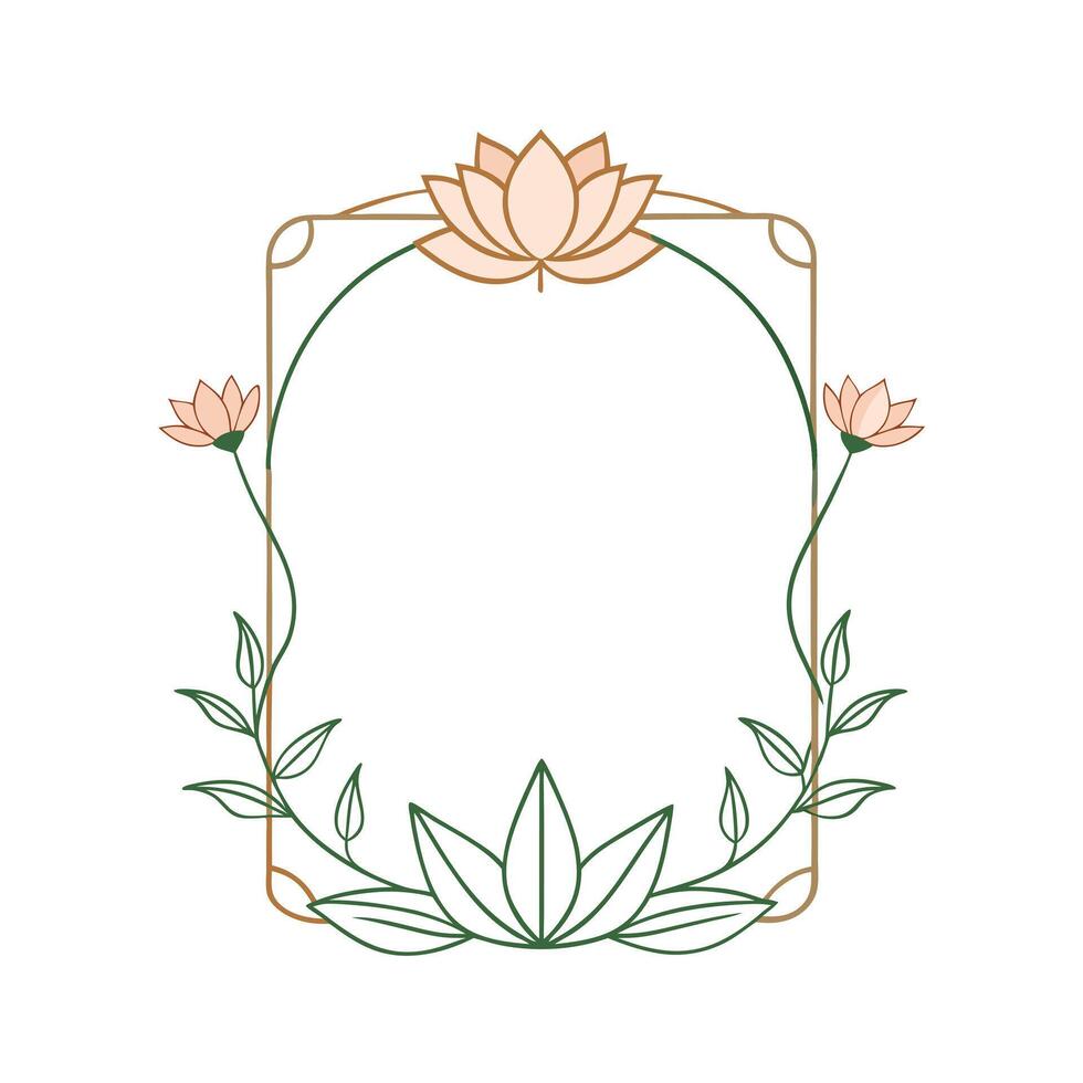 Beautiful Floral Frame Border Illustration vector