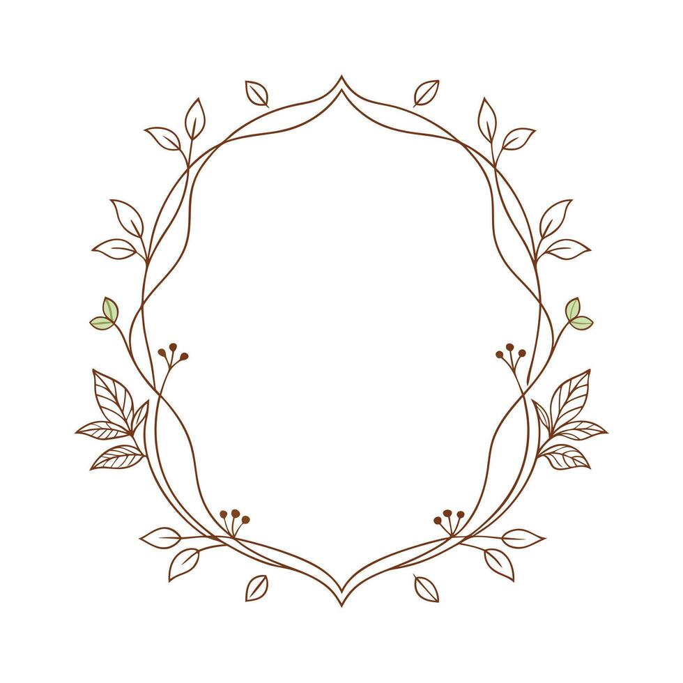 Beautiful Floral Frame Border Illustration vector
