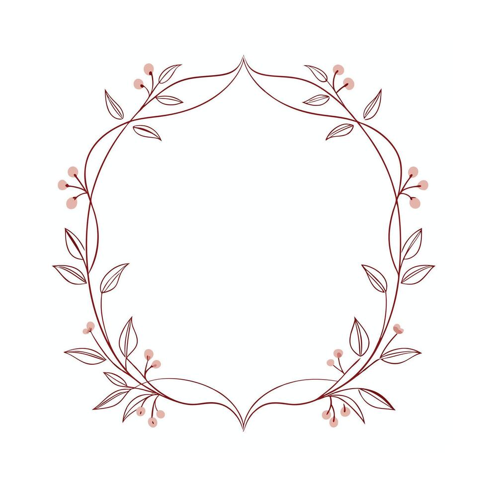 Beautiful Floral Frame Border Illustration vector