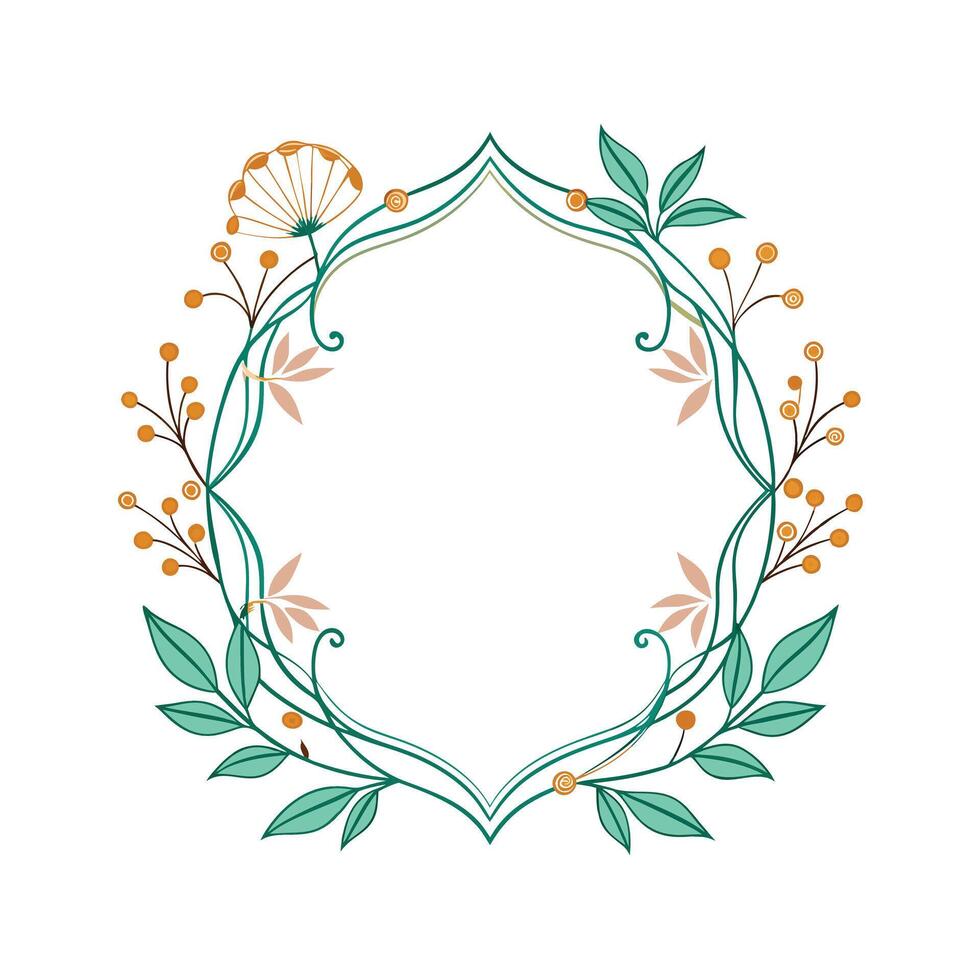 Beautiful Floral Frame Border Illustration vector