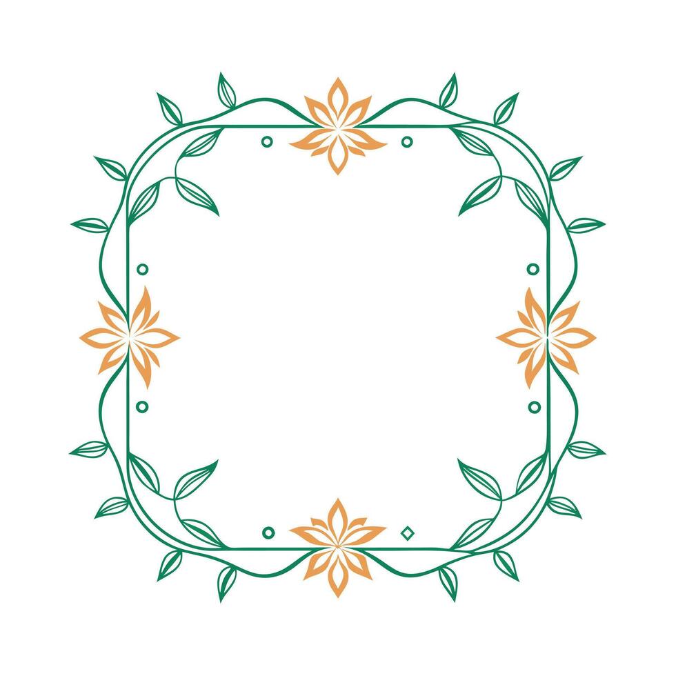 Beautiful Floral Frame Border Illustration vector