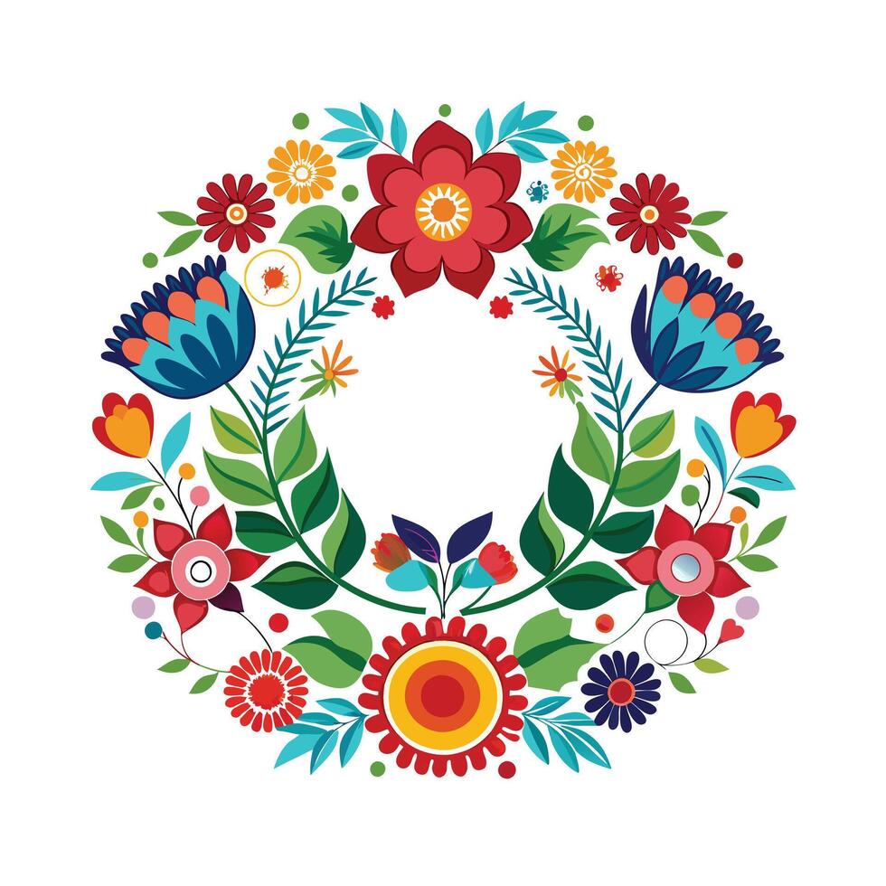 Beautiful Floral Frame Border Illustration vector