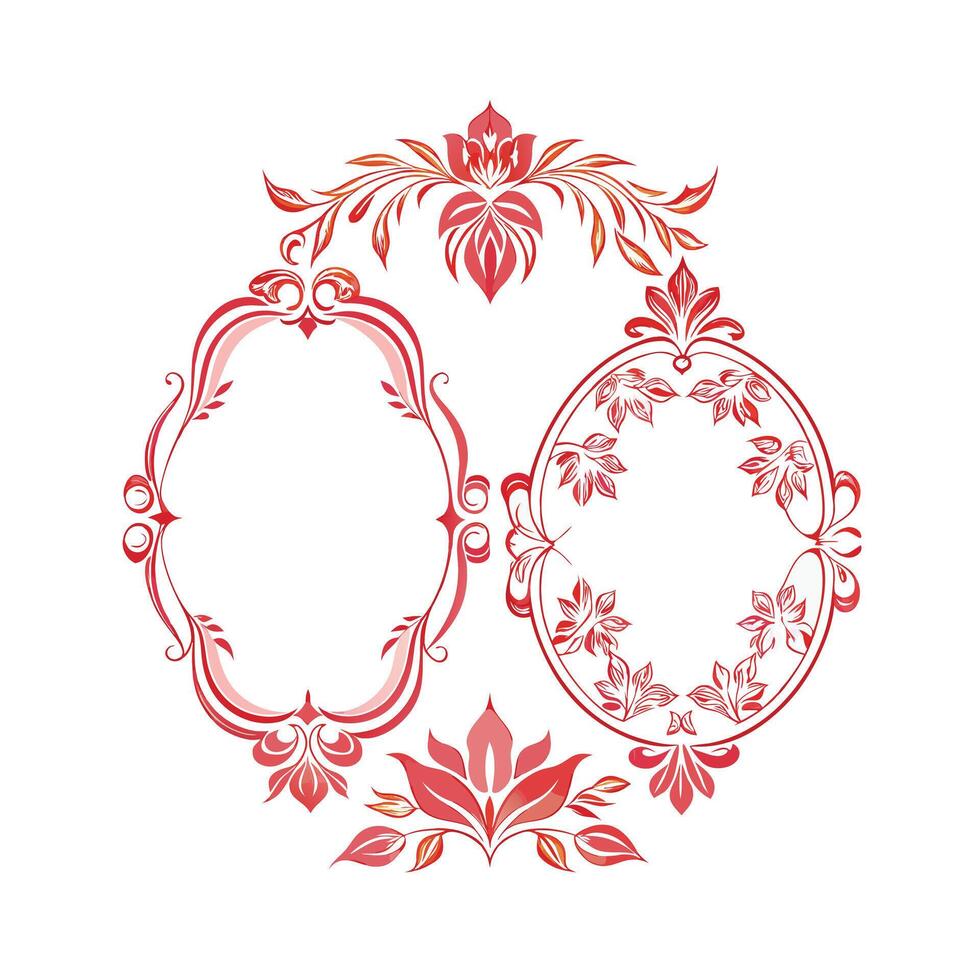 Beautiful Floral Frame Border Illustration vector
