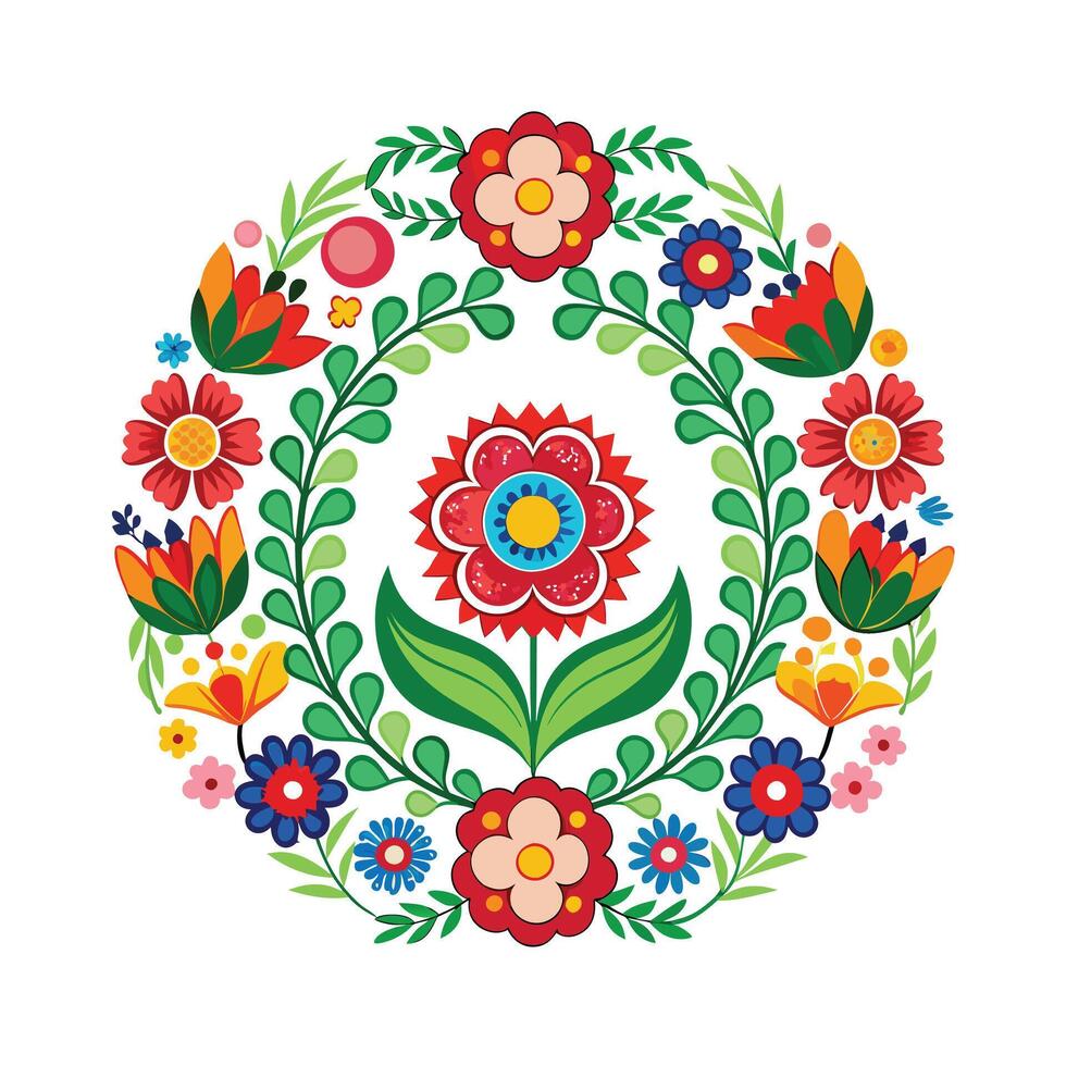 Beautiful Floral Frame Border Illustration vector
