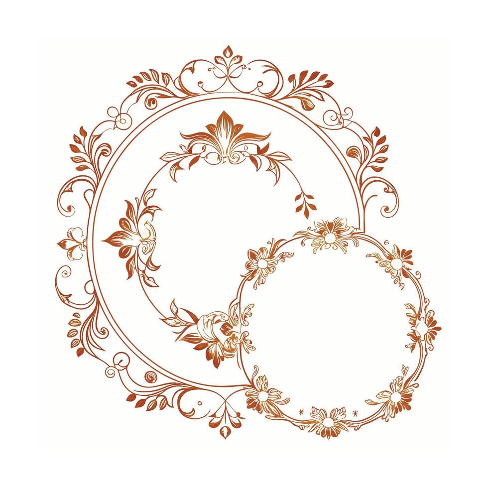 Beautiful Floral Frame Border Illustration vector