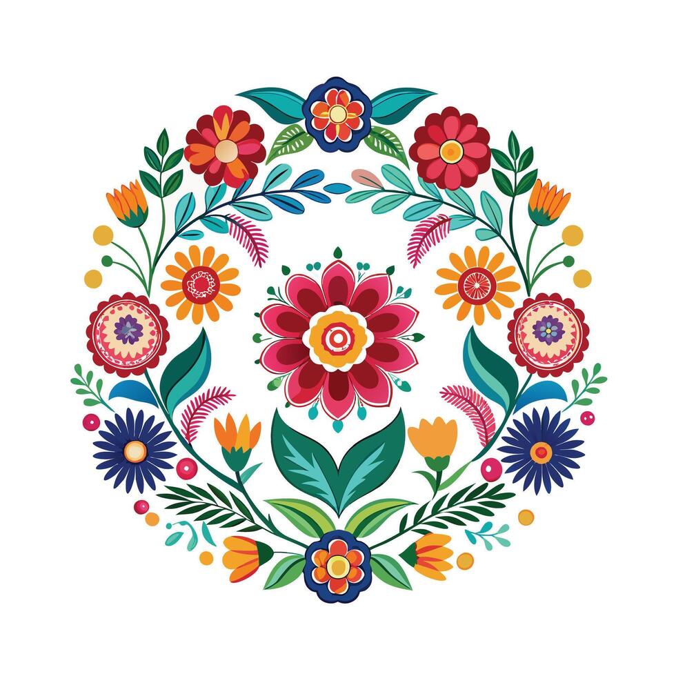 Beautiful Floral Frame Border Illustration vector