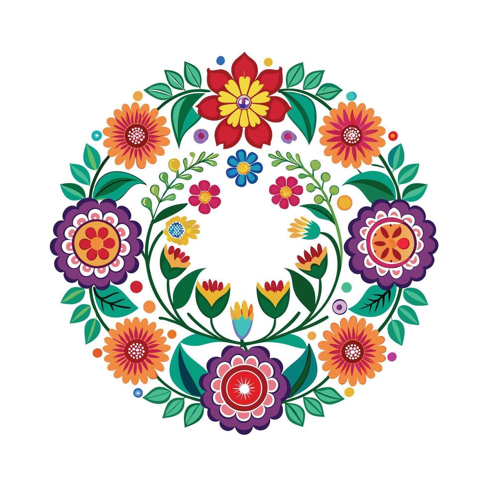 Beautiful Floral Frame Border Illustration vector