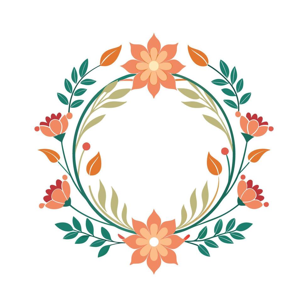 Beautiful Floral Frame Border Illustration vector