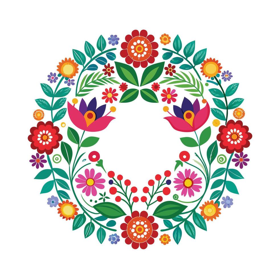 Beautiful Floral Frame Border Illustration vector