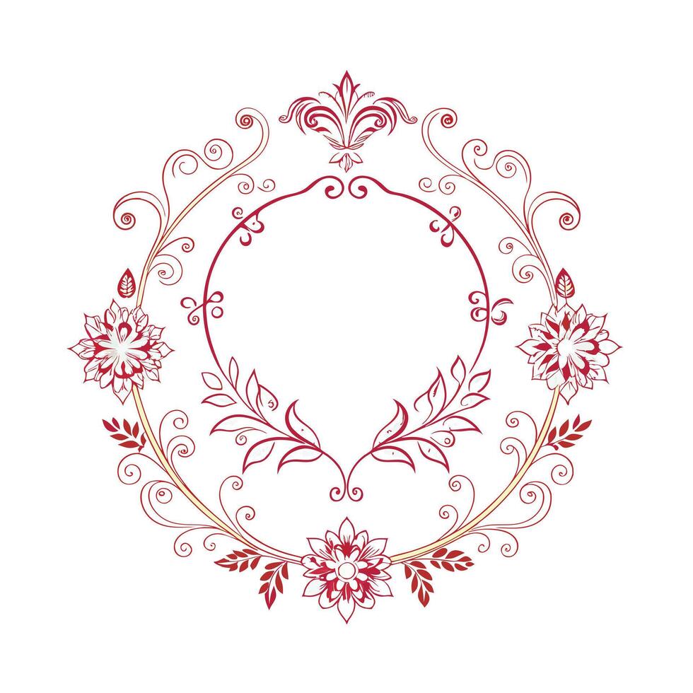 Beautiful Floral Frame Border Illustration vector
