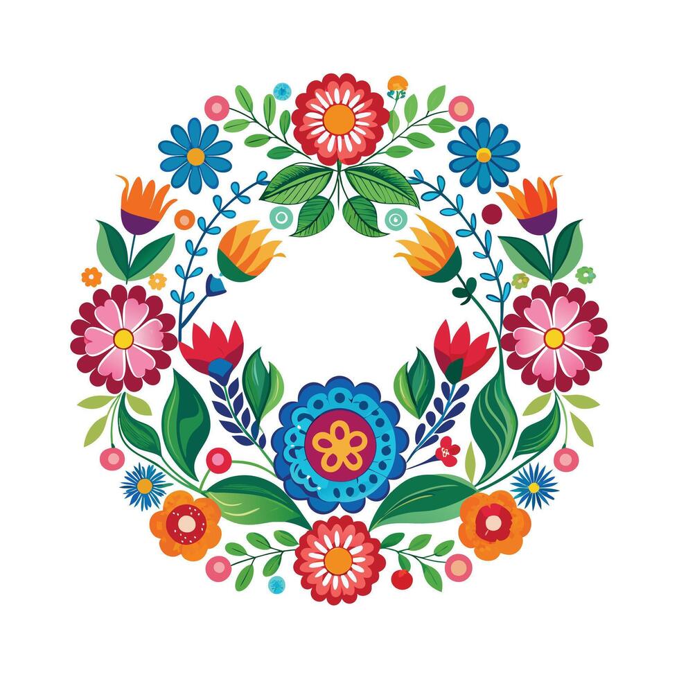 Beautiful Floral Frame Border Illustration vector