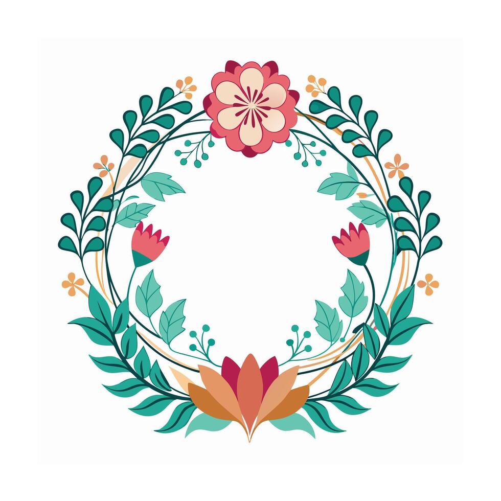 Beautiful Floral Frame Border Illustration vector