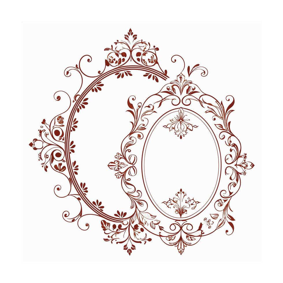 Beautiful Floral Frame Border Illustration vector