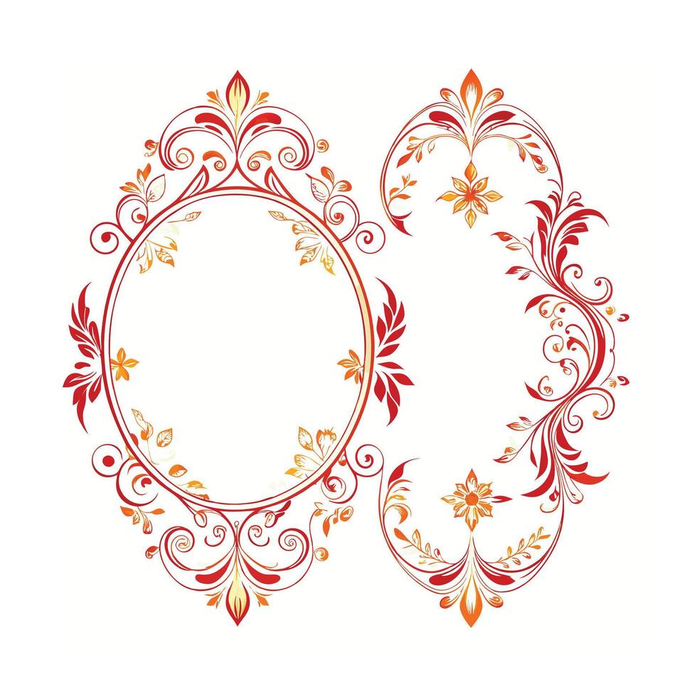 Beautiful Floral Frame Border Illustration vector