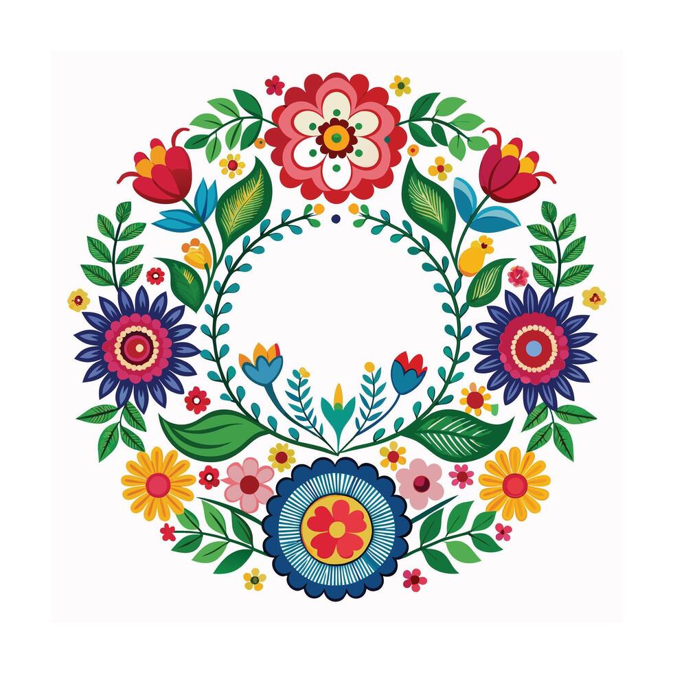 Beautiful Floral Frame Border Illustration vector
