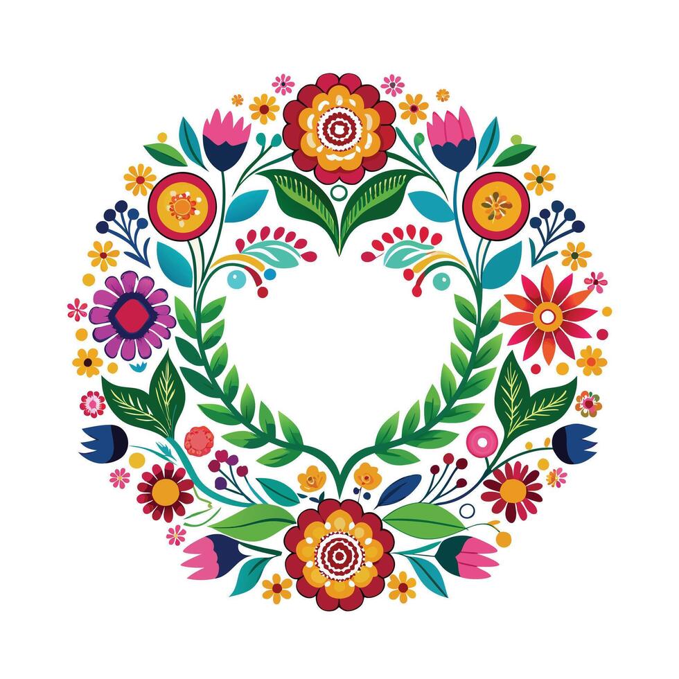 Beautiful Floral Frame Border Illustration vector