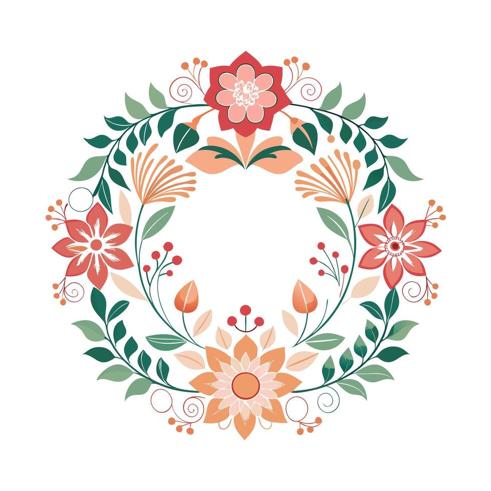 Beautiful Floral Frame Border Illustration vector