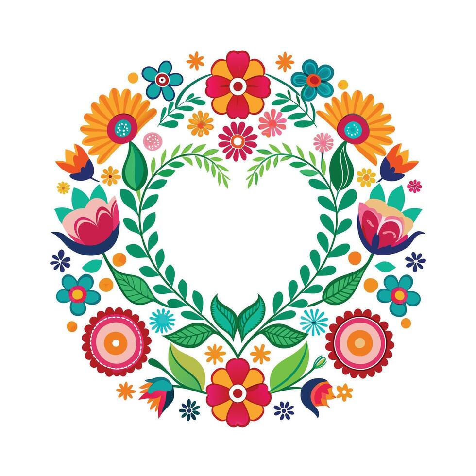 Beautiful Floral Frame Border Illustration vector