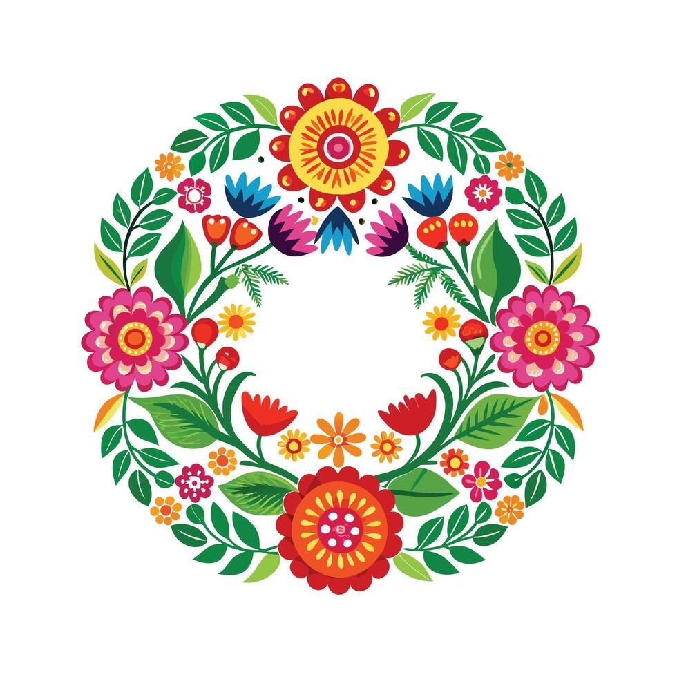 Beautiful Floral Frame Border Illustration vector