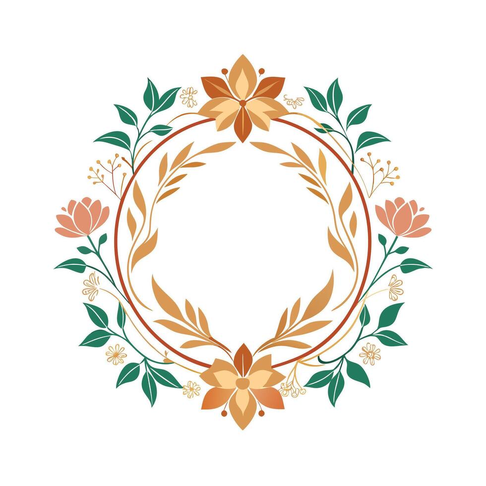 Beautiful Floral Frame Border Illustration vector