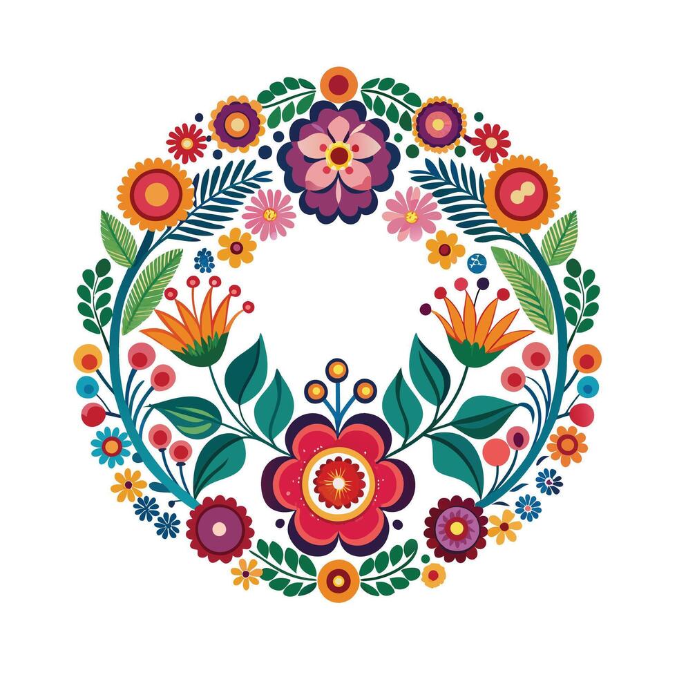 Beautiful Floral Frame Border Illustration vector